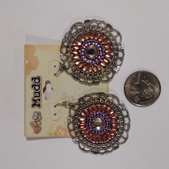 Mudd Women's Multicolor Crystal Filigree Design Drop Dangle Earrings - Jewelry - Picture 8 of 8